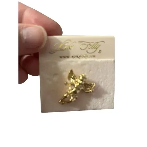 Kirk’s Folly Goldtone Angel Pin - Picture 2 of 2